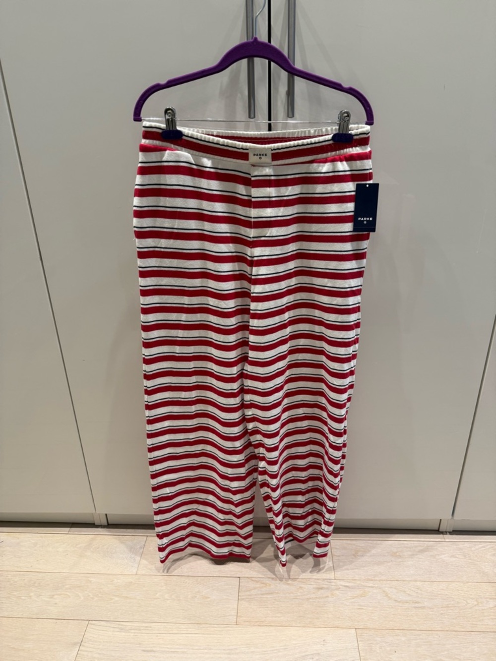Parke target red stripe sweatpants size medium
